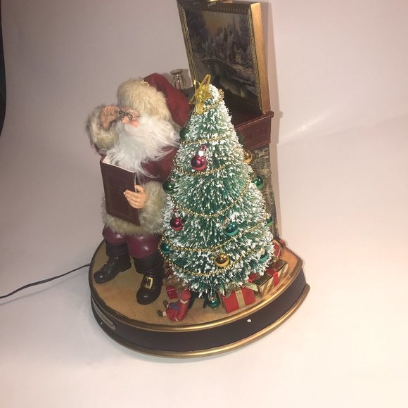 Thomas Kinkade Twas The Night Before Christmas Tabletop Santa Figure Bradford - Picture 9 of 13